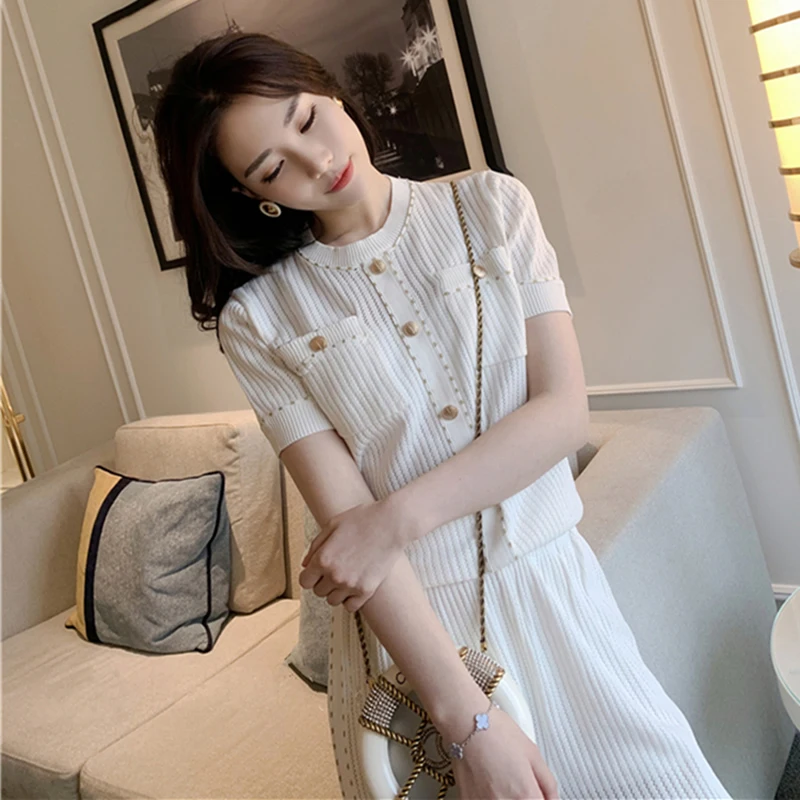 Новинка весна-лето Женский комплект из 2 предметов подходящий Топ широкие брюки