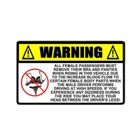 funny warning sexy no bra panties windows decal car sticker car accessories