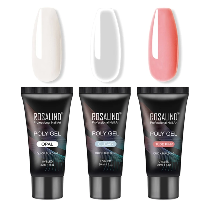 

3pcs Builder UV Gel Quick Building Nail Art Tips Finger Quick 30ml