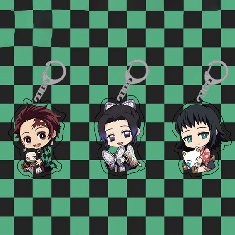 

Anime Demon Slayer Keychain Womens Tanjirou Kamado Nezuko Tomioka Giyuu Kimetsu No Yaiba Acrylic Key Chain Cute Funny Cartoon