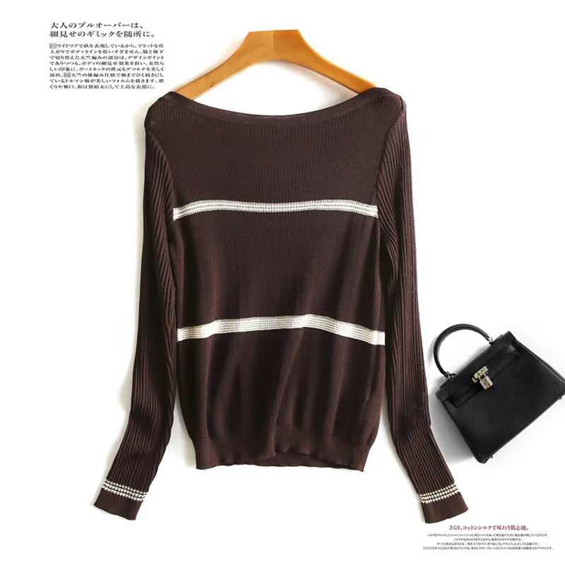 Серия Y: Корейская версия вязаного свитера с низким воротником свободная куртка