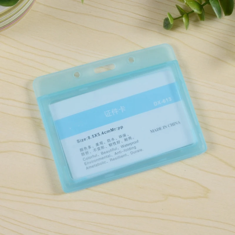 1 шт пластиковые прозрачные персонал работает держатель карты горизонтальная
