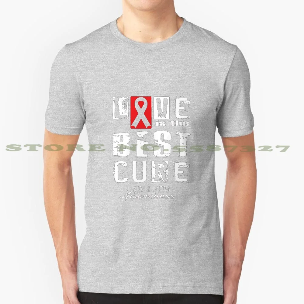 

Забавная футболка с надписью «Love Is The Best Cure-ВИЧ»