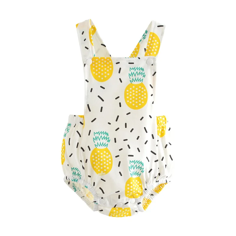 Милая одежда для маленьких девочек безрукавный комбинезон с принтом ананаса