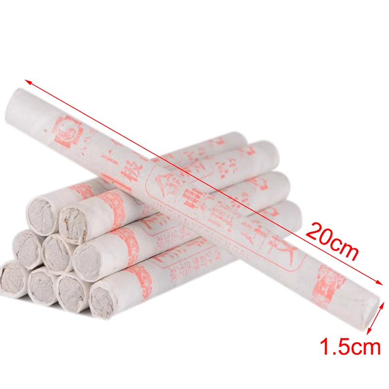 

Hot! 10Pcs/Set Smokeless Moxa Rolls Traditional Roller Stick Pure Moxa Stick Pain Relief Burning Sticks 15*200mm