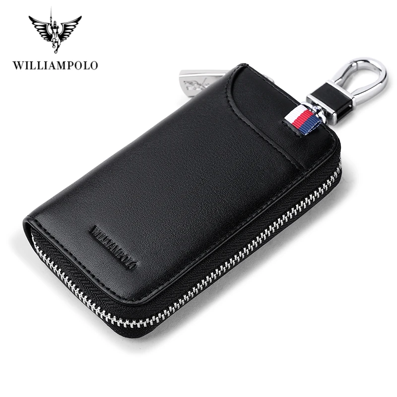 Женский брелок-кошелек из натуральной кожи WILLIAMPOLO чехол на молнии для ключей