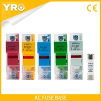 ac 1sets 1p colorful fuse base 690v with 14x51mm fast blow ceramic fuse core 32a 40a 50a 63a ro16