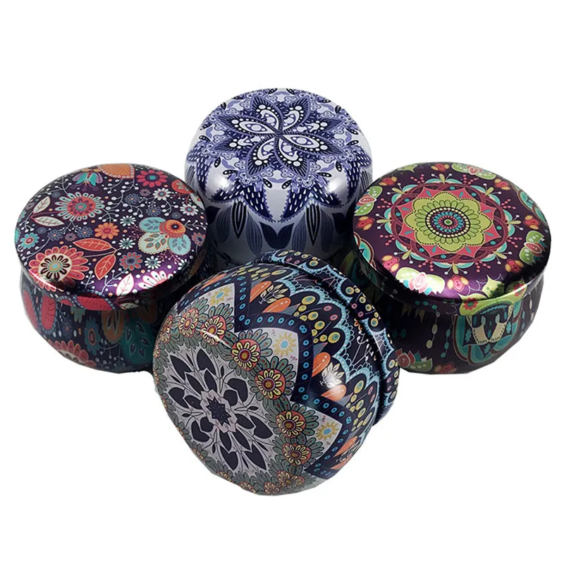 Винтажный жестяной контейнер для свечей с крышкой 6 шт. герметичные банки