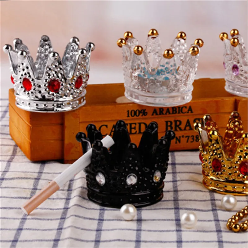 Милая пепельница с короной Стеклянная Пепельница кристаллами креативная модная