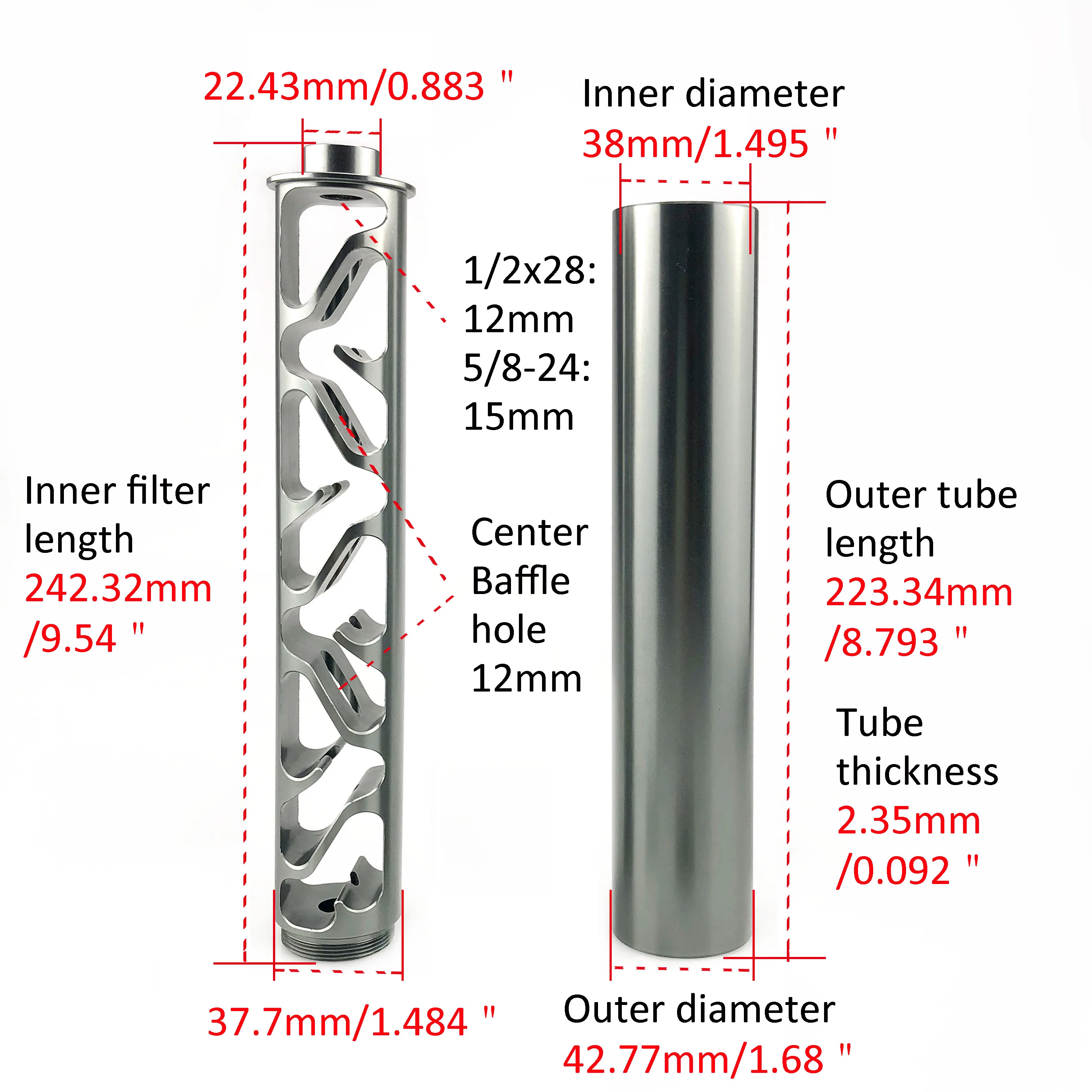 Автомобильный топливный фильтр L 10 &quot1/2x28 5/8 24 одножильный удлиненный полый 12 мм