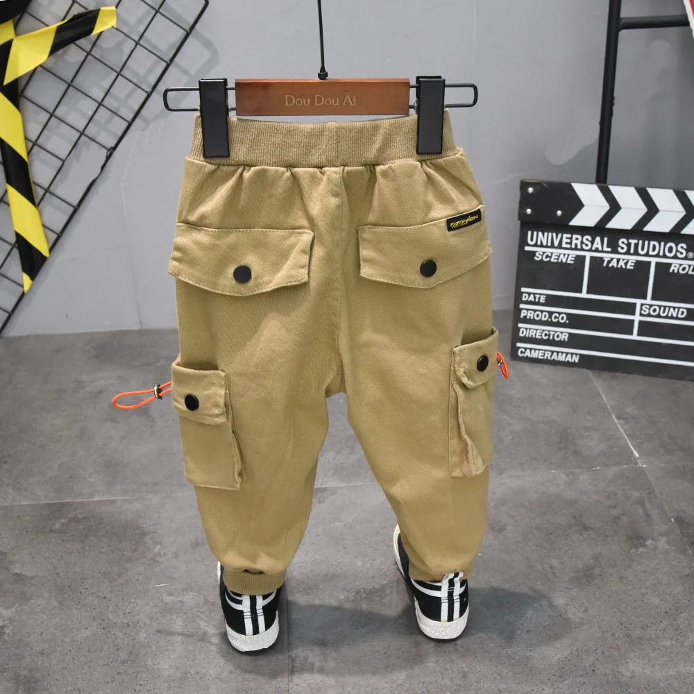 

2-7Years New Arrival lovely Spring Autumn Pants boys High Waist Loose Capris pants Fashion boys Pants boys Casual pants