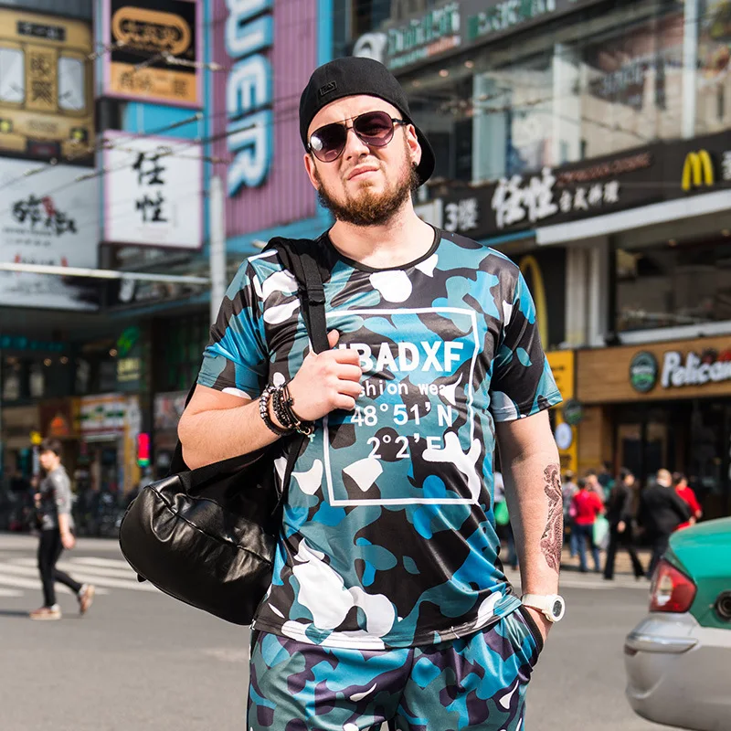 Футболка мужская летняя с коротким рукавом Свободная Повседневная модная