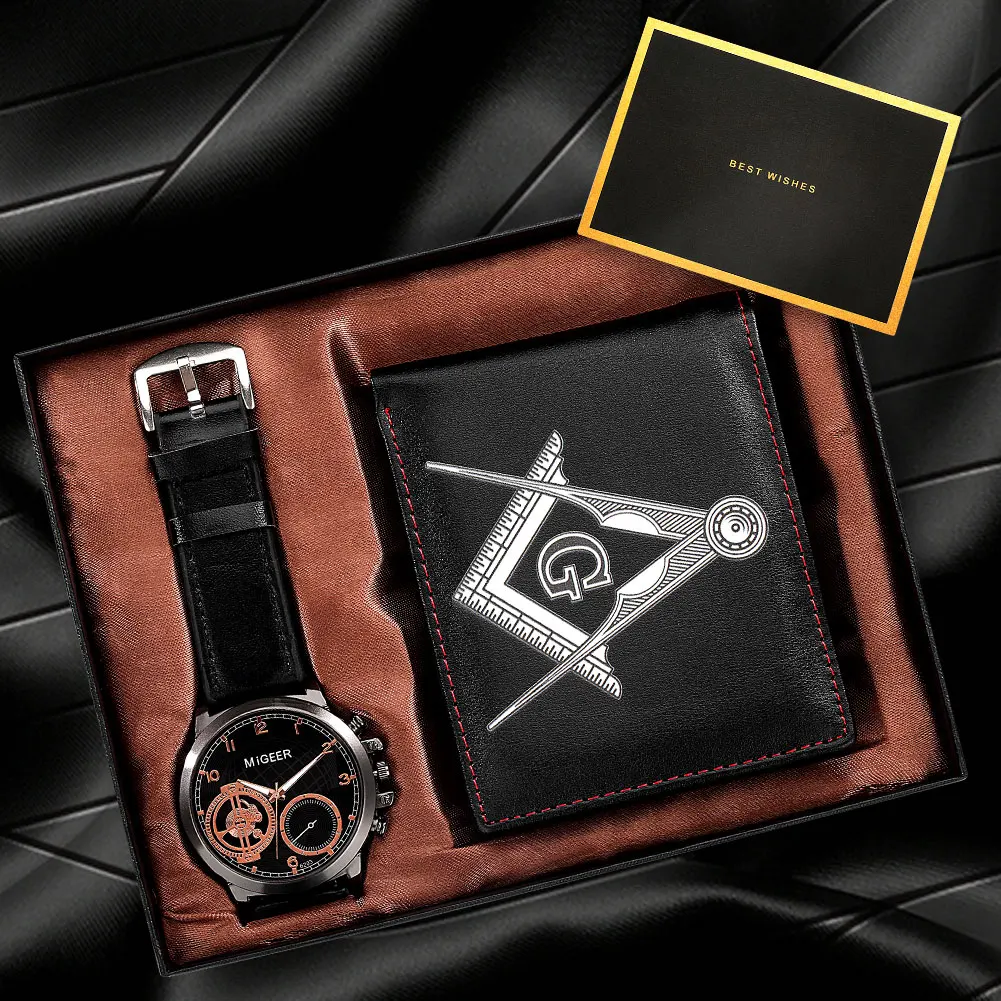 

2021 роскошные мужские наручные часы, повседневный кожаный кошелек, спортивные модные кварцевые часы, сумка для денег, подарочные наборы, нов...