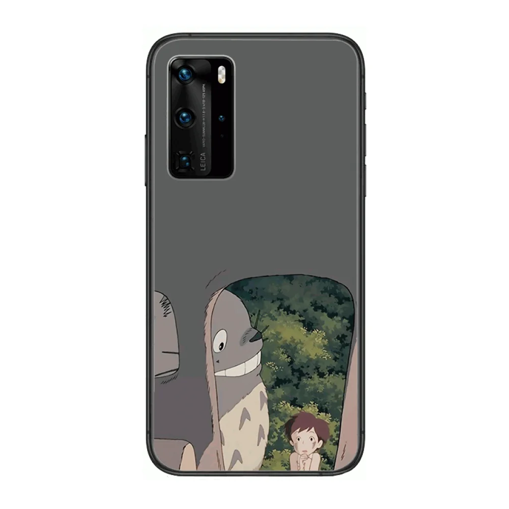 

Totoro Spirited Away Phone Case For Huawei P 40 30 20 10 Lite Smart Z Pro Black Etui Coque Painting Hoesjes comic fashion