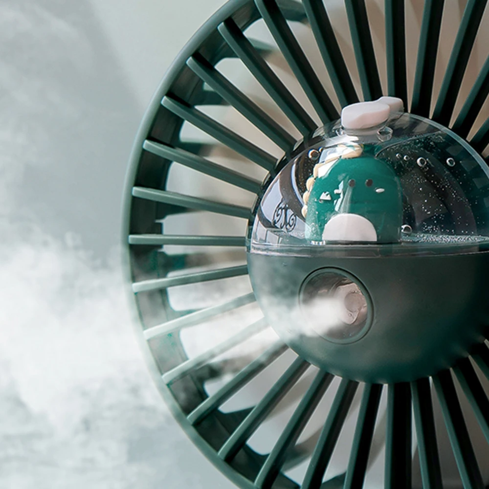 

2 In 1 Mini Mist Fan USB Rechargeable Handhel Air Cooler Water Sprayer Cold Mist Maker 3 Gears Wind Speed Small Humidifier Fans