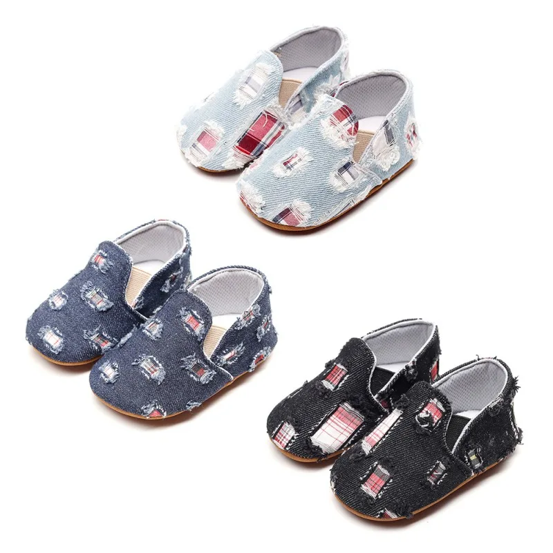 

Newborn Toddler Baby Girls Boys Kids Infant First Walkers Striped Classic Shoes Loafers Casual Soft Shoes