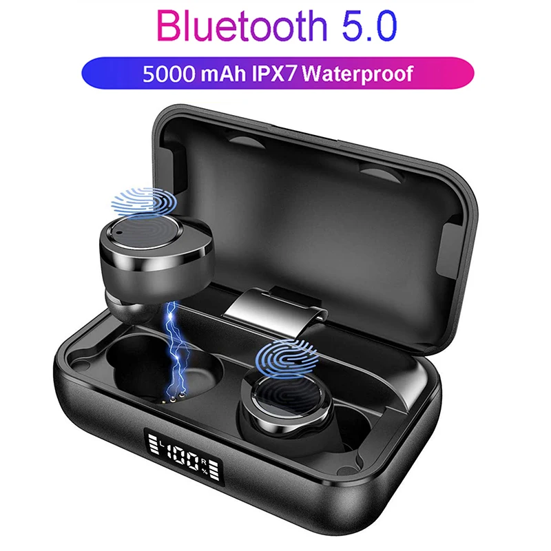 Беспроводные наушники Bluetooth 5 0 спортивные водонепроницаемые беспроводные с 5000