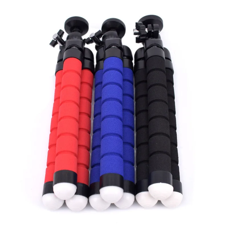 Mini Flexible Camera Tripod Octopus Sponge + Mount Adapter for Gopro Hero 8/7/6/5/4/3/3+/2/1 SJCAM Xiaomi Yi | Электроника