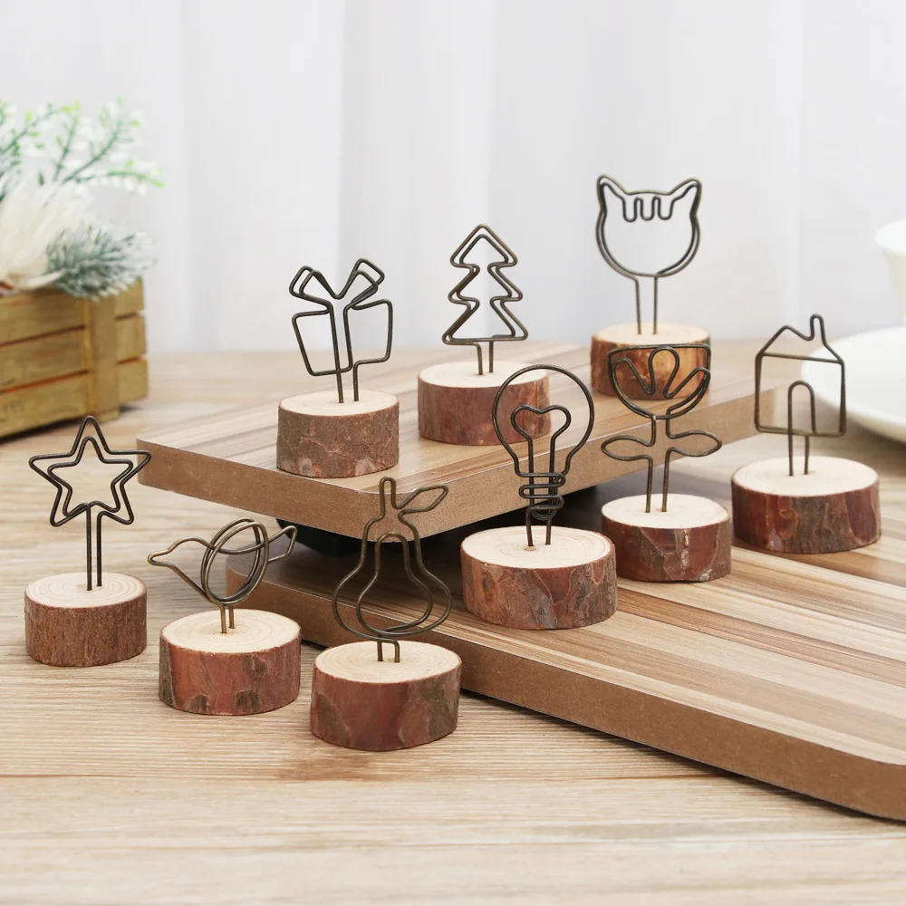 

1PC Fashion Creative Round Shape Base Table Picture Photo Clip Note Name Card Hanging Office Decoration Wedding Supplies