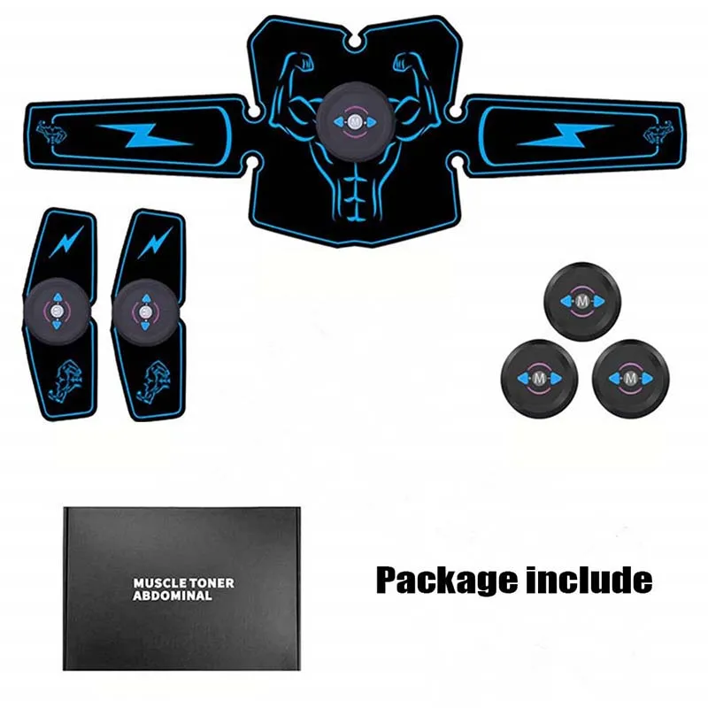 

6pcs EMS ABS Wireless Muscle Stimulator Trainer Smart Fitness Abdominal Training Electric Weight Loss Sticker Body Slimming Belt