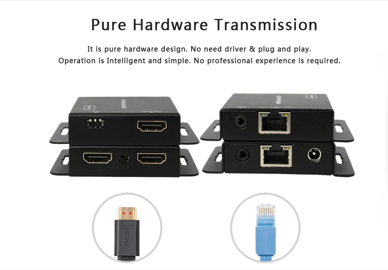 Full HD1080P HDMI-удлинитель с петлей и ИК-ретранслятором через Ethernet Cat5e/6 до 60 м POE |