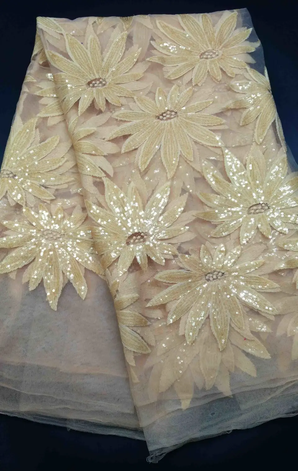 Новейшие французские нигерийские кружева ткани высокого качества тюль