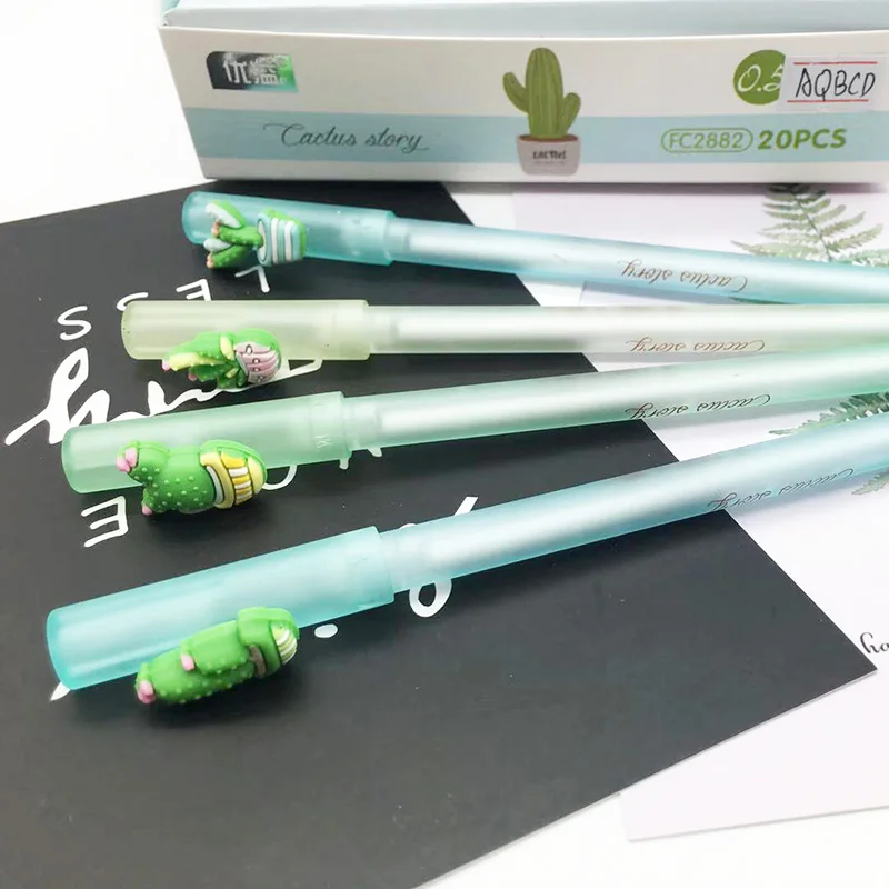 1 шт милые стираемые ручки 0 5 мм креативные кактусы гелевые кавайные для детей