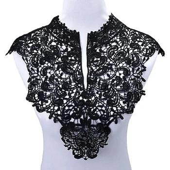Women Neckline Clothes Detachable Tops European Embroidery Fake Collar DIY Elegant Lace Flower Sewing Apparel Accessories Hollow 2