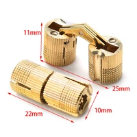 copper brass furniture hinges 8 18mm cylindrical hidden cabinet concealed invisible door hinges for hardware gift box