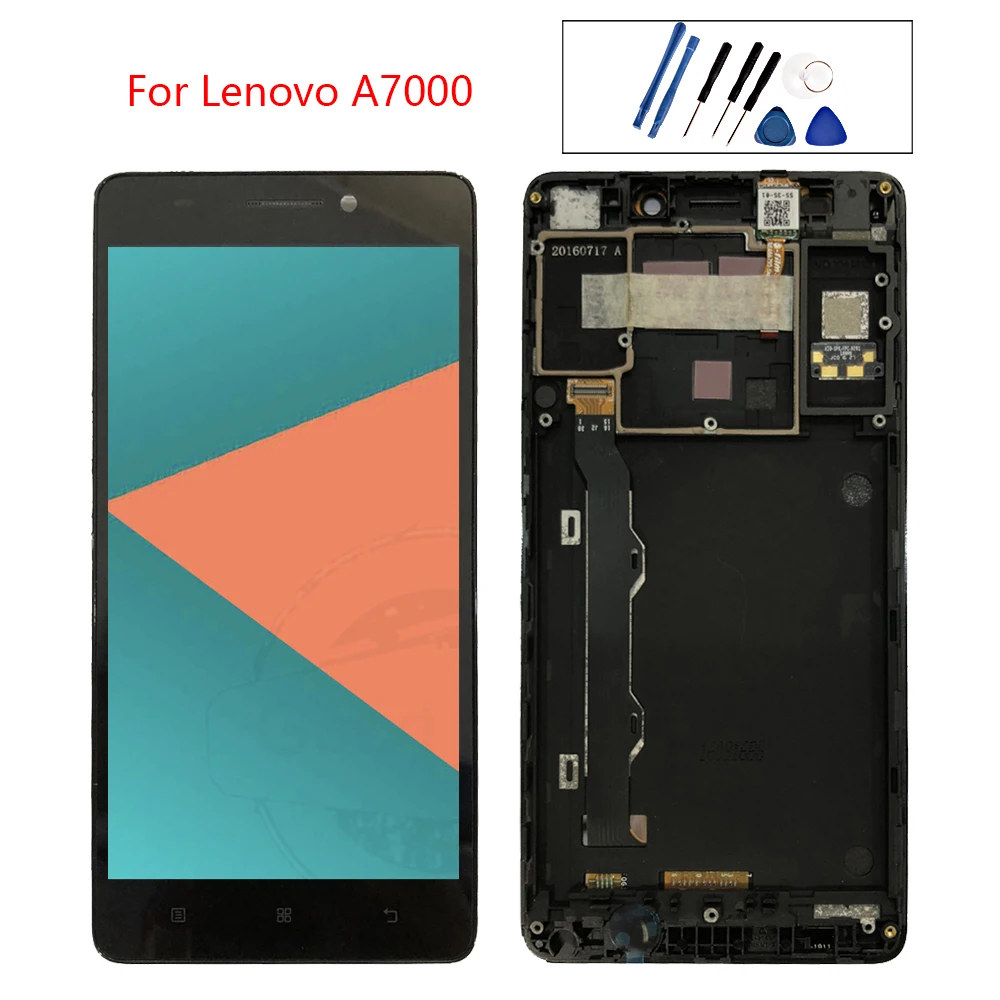 Новый 100% протестированный ЖК-дисплей для LENOVO A7000 сенсорный экран с рамкой