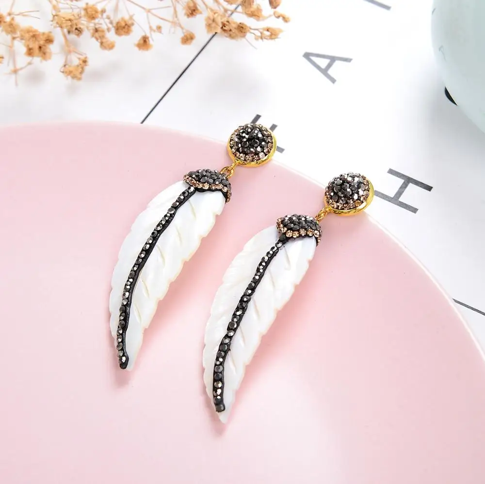 Женские Висячие серьги в форме листьев винтажные Длинные украшения из