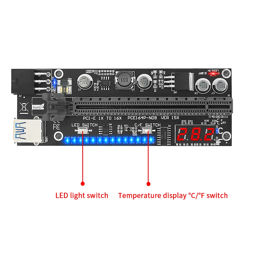 Кабель питания TISHRIC шатер VER15X Plus PCIE Riser 15X SATA на 6 контактов карта Express 1X 16X Solt для