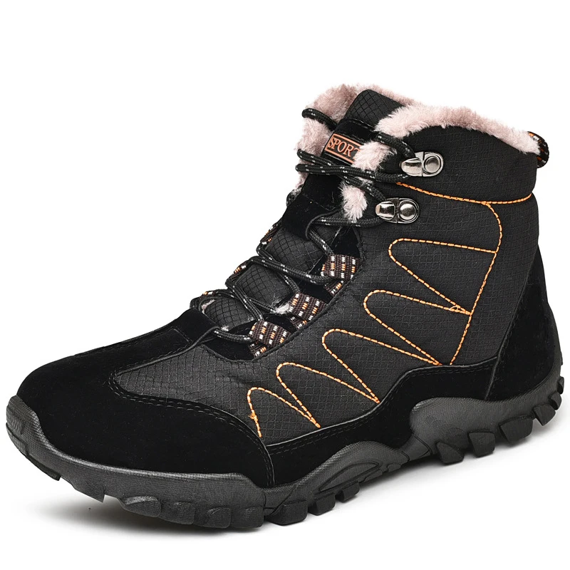 

Large men's outdoor mountaineering cotton shoes warm snow boots men's large cross-border winter mountaineering shoes