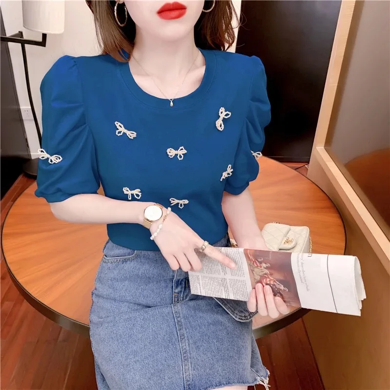 

T-shirt Women 2021 New coral red Women White T Shirt summer Cotton T shirt