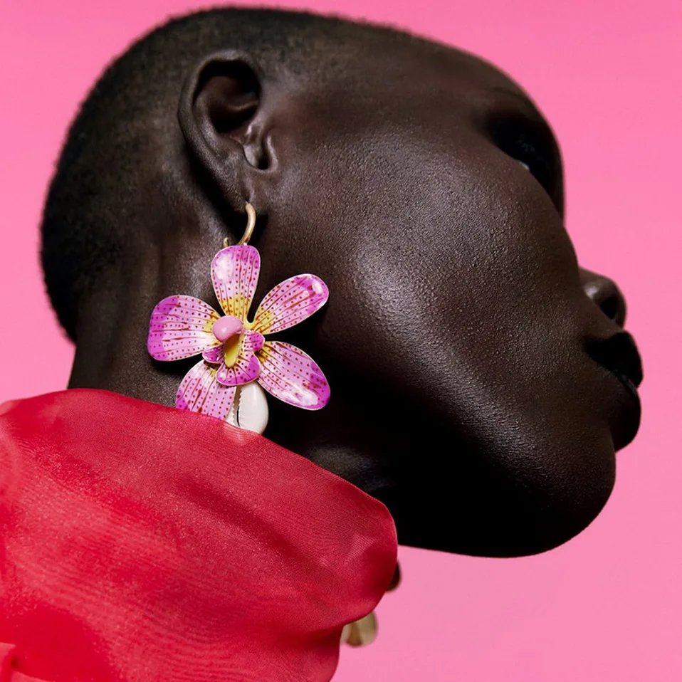 Женские Висячие серьги-подвески Florosy серьги золотистого цвета с металлической