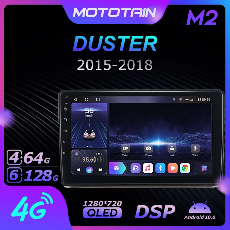 

Mototain 6G+128G Android 10.0 Car Multimedia Radio Player for RENAULT DUSTER 2015 - 2018 Auto video Head Unit 4G LTE SPDIF