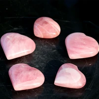 large pink rose quartz chakra crystal reiki healing stone 40mm