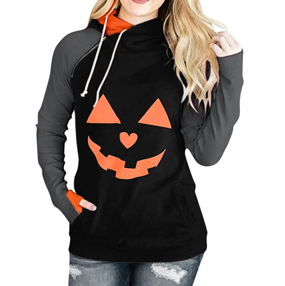 

Harajuku 2020 Women Sweatshirt Long Sleeve Plus Size Halloween Witch Print Hoodie Sweatshirt Pullover Top Sudaderas Para Mujer