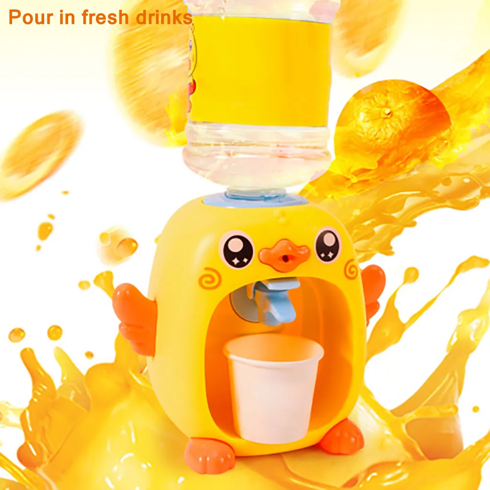 детская кухня Мини диспенсер для воды кухонная игрушка с желтой уткой имитация