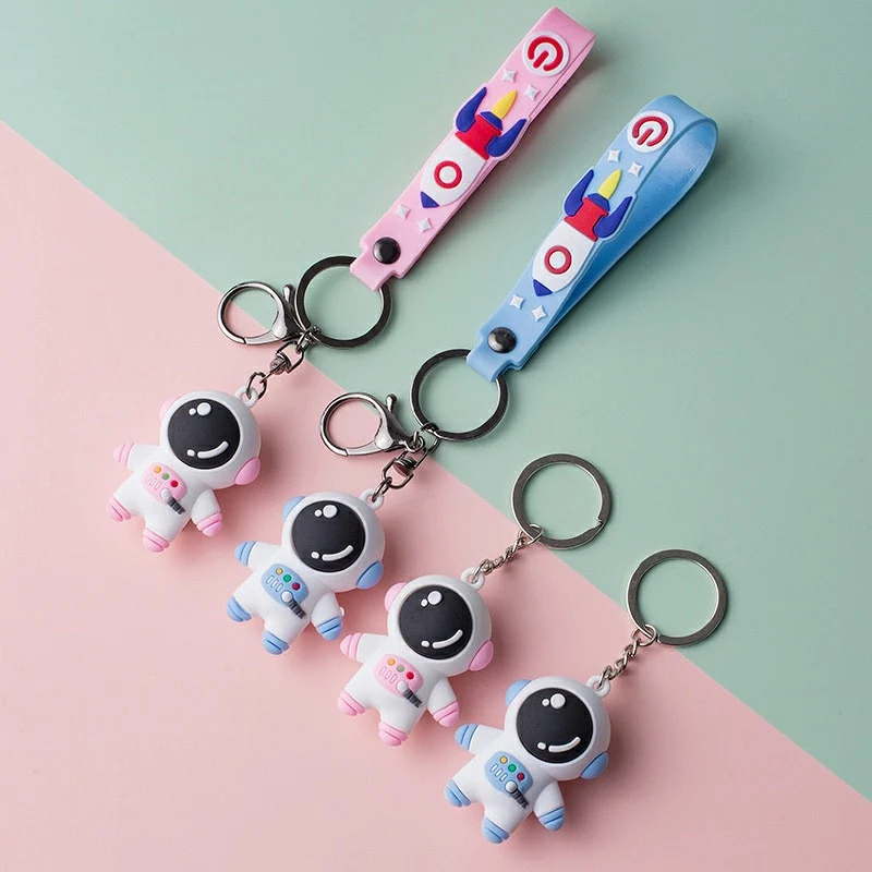 

Cute Space Astronaut Metal Key Ring for Men Women Anime Car Accessories
