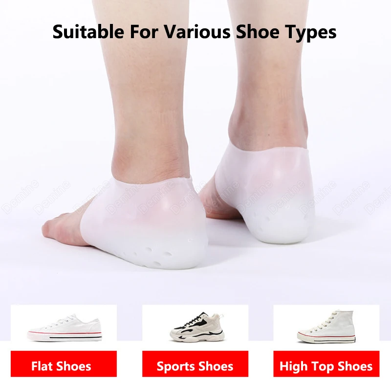 

Silicone Invisible Height Increase Insoles 2.5CM 3.5CM Heel Lifting New Upgrade Soft Socks Shoe Pads for Men Women Dropshipping