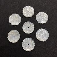 1 piece of natural shell pendant mother of pearl carved 3d flower beads diy making earrings necklace jewelry accessories 1012mm