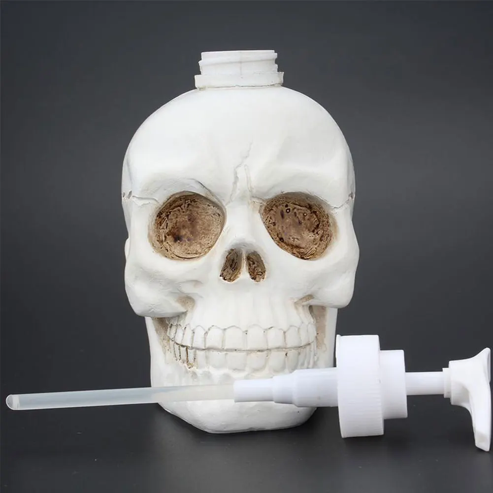 

Vintage Skull Shaped Refillable BottlesLiquid Dispenser Bottle Shampoo Body Washing Cream Shower Gel Storage Holder 350ML