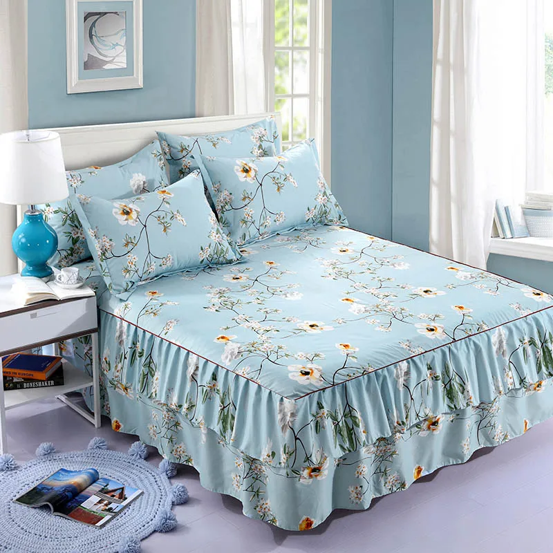 Натяжная простыня с цветочным рисунком изящное покрывало для спальни