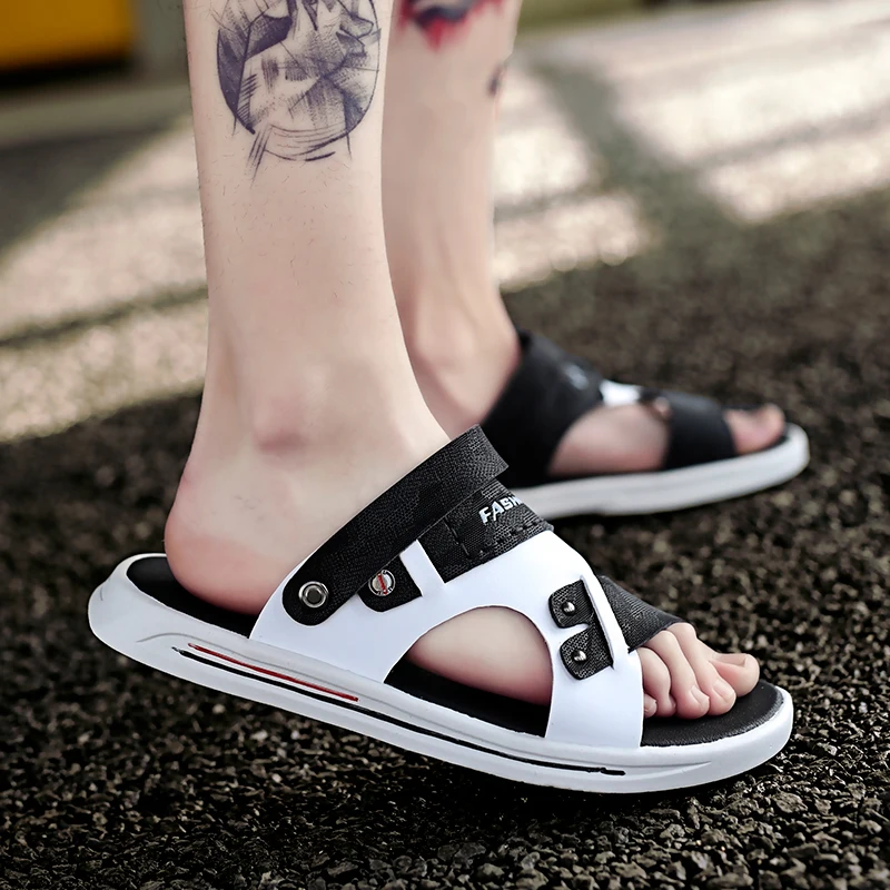 

Slide Sandals Men Sandalen Heren Sandale Homme Cuir Sandalias Playa Hombre Piel Sandalia Masculino Rasteira Rubber Sandals Men