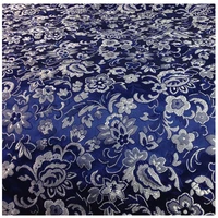 chinese indigo blue jacquard brocade tissu fabric for dressdiy sewing patchwork cloth tela materialssize45cmx75cm