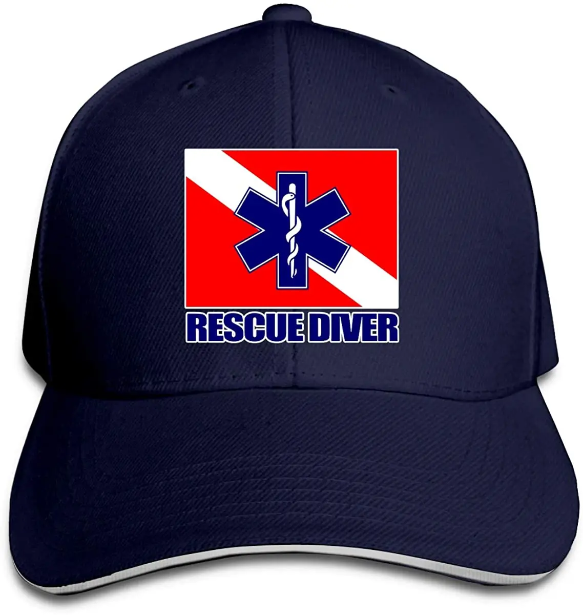 

Rescue Diver Men Cotton Classic Baseball Cap Adjustable Size
