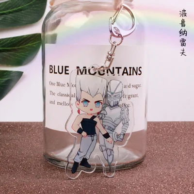 7 Аниме Jo Необычные Приключения акриловый брелок Kujo Jotaro Joseph Joestar Бруно Bucciarati милый забавный мультфильм подвесные брелоки подарок - Цвет: 7