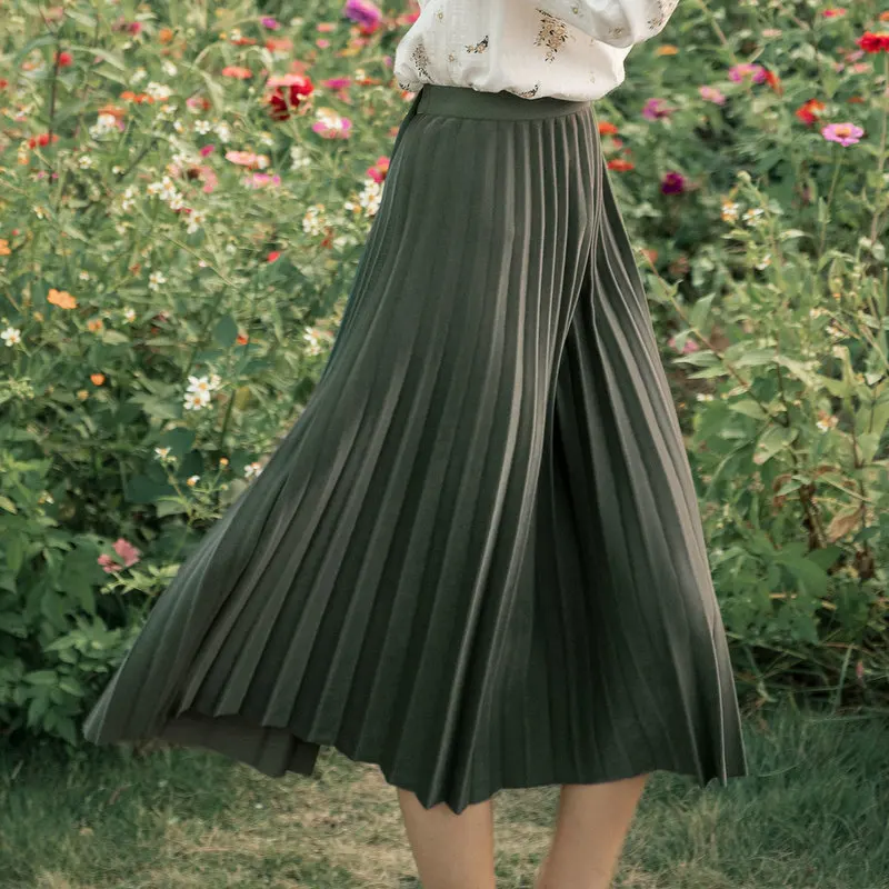 Юбка трапециевидная Женская в винтажном стиле плиссированная элегантная юбка