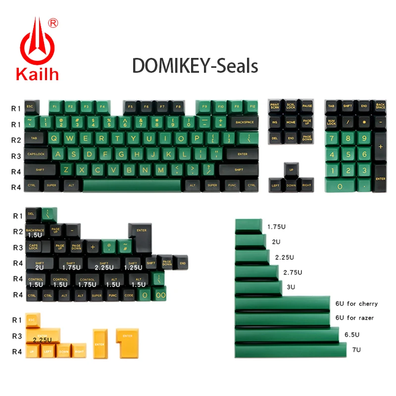 Kailh & Domikey Seals SA профиль двойные выстрелы ABS колпачки для MX Переключатель игровая